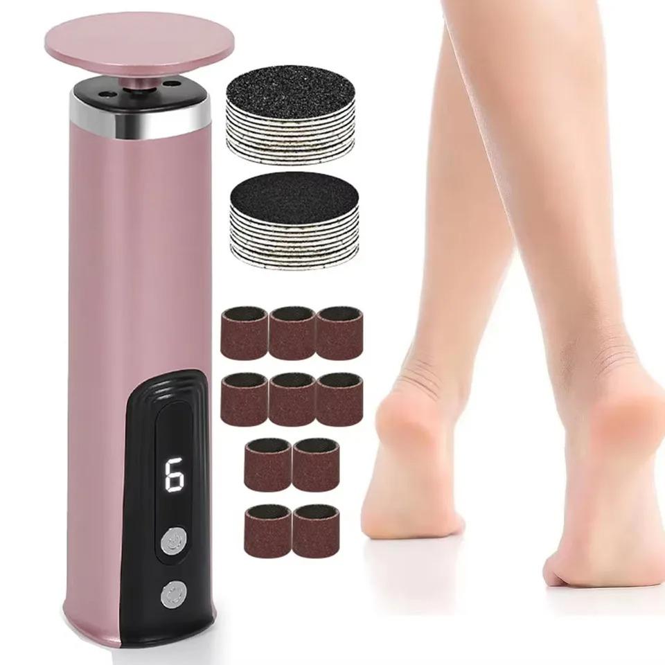 Wireless Electric Foot Callus Remover Machine Rechargeable Pedicure Tool for Dead Skin And Cuticle Removal with Replacement Sand