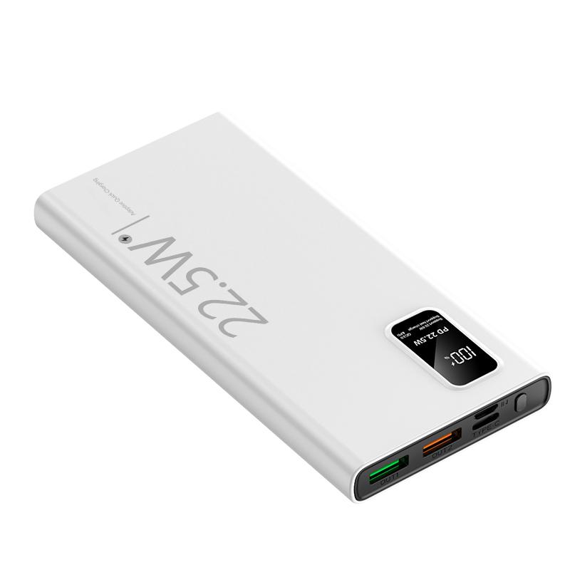 Power bank portatile da 30.000 mAh, (USB/Tipo-C) caricabatterie portatile, display digitale a LED, adatto per viaggi all'aperto e power bank di backup di emergenza