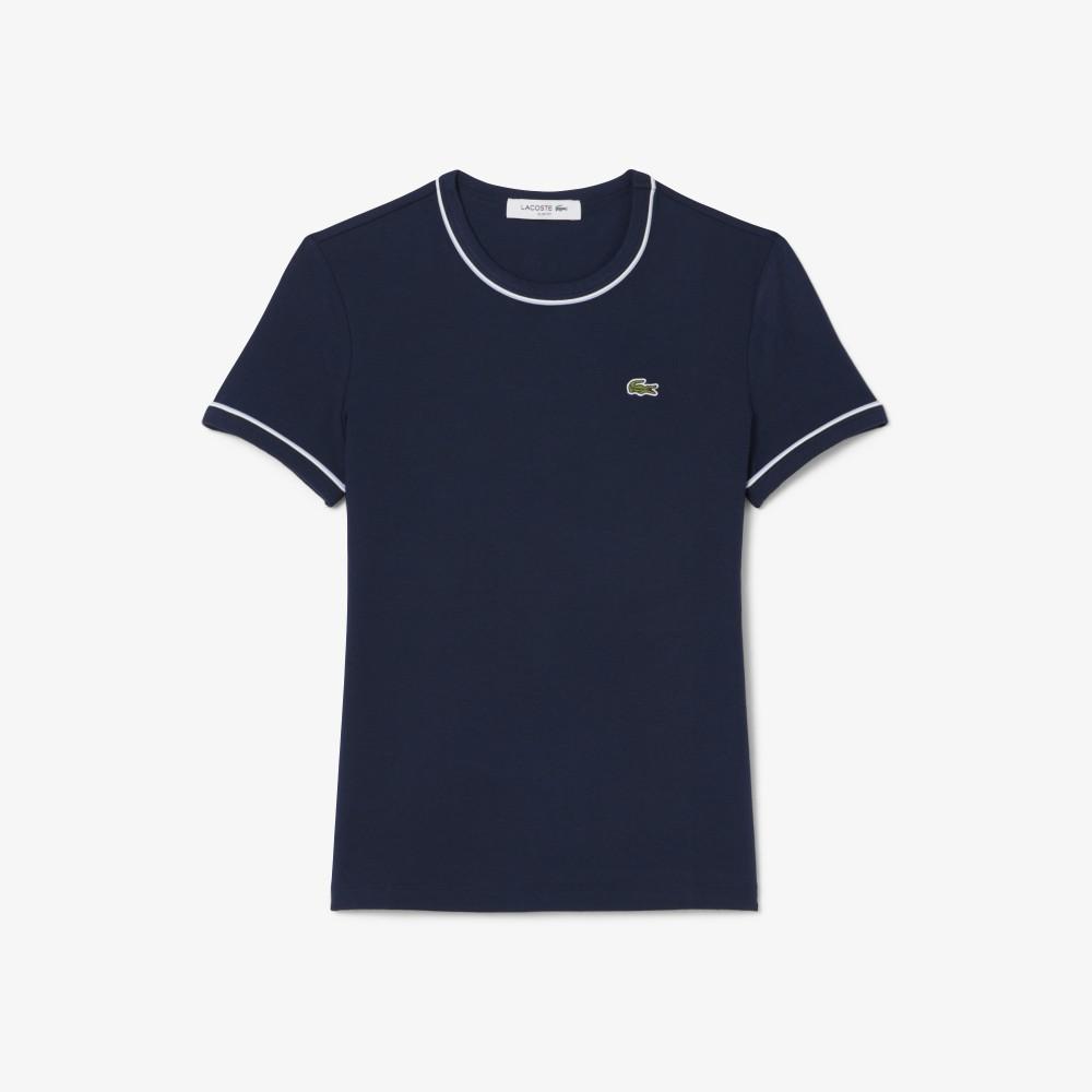 Lacoste Women's Slim Fit Jersey Short Sleeve T-Shirt TF5289-56G3UI