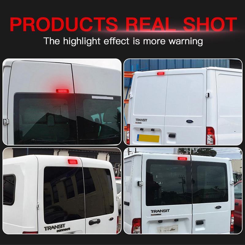1pc 12V RED Black Smoked Lens LED Third High Level Brake Stop Light For Ford Transit MK7 2006 2007 2008 2009 2010 2011 2012-2014