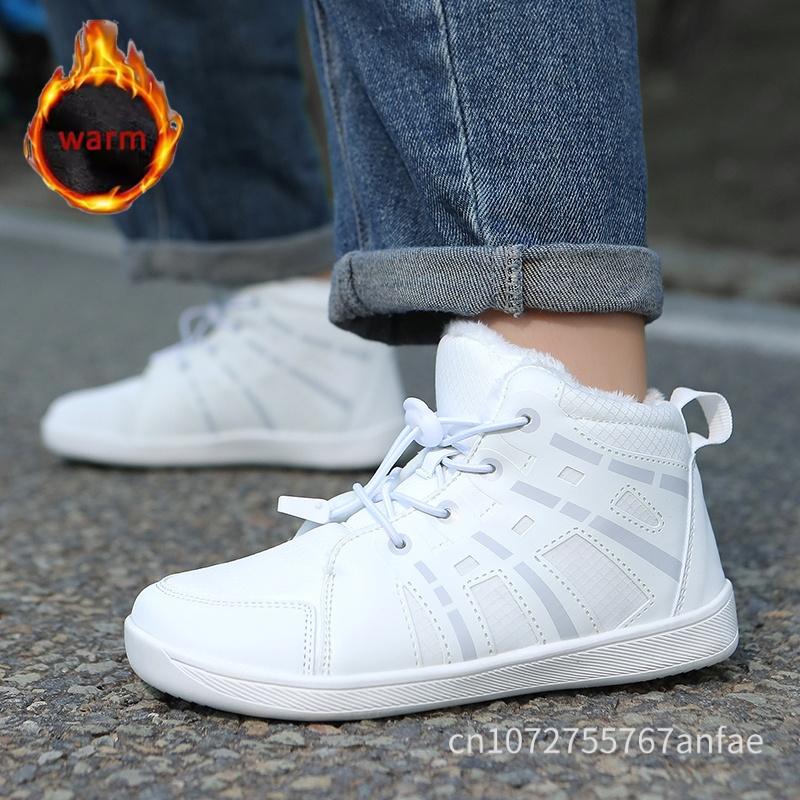 Jungen Mädchen Schneestiefel Wasserdicht Winterschuhe Kinder Barfußschuhe Winter Weite Zehen Sneakers Warme Schneestiefel Leicht Rutschfest