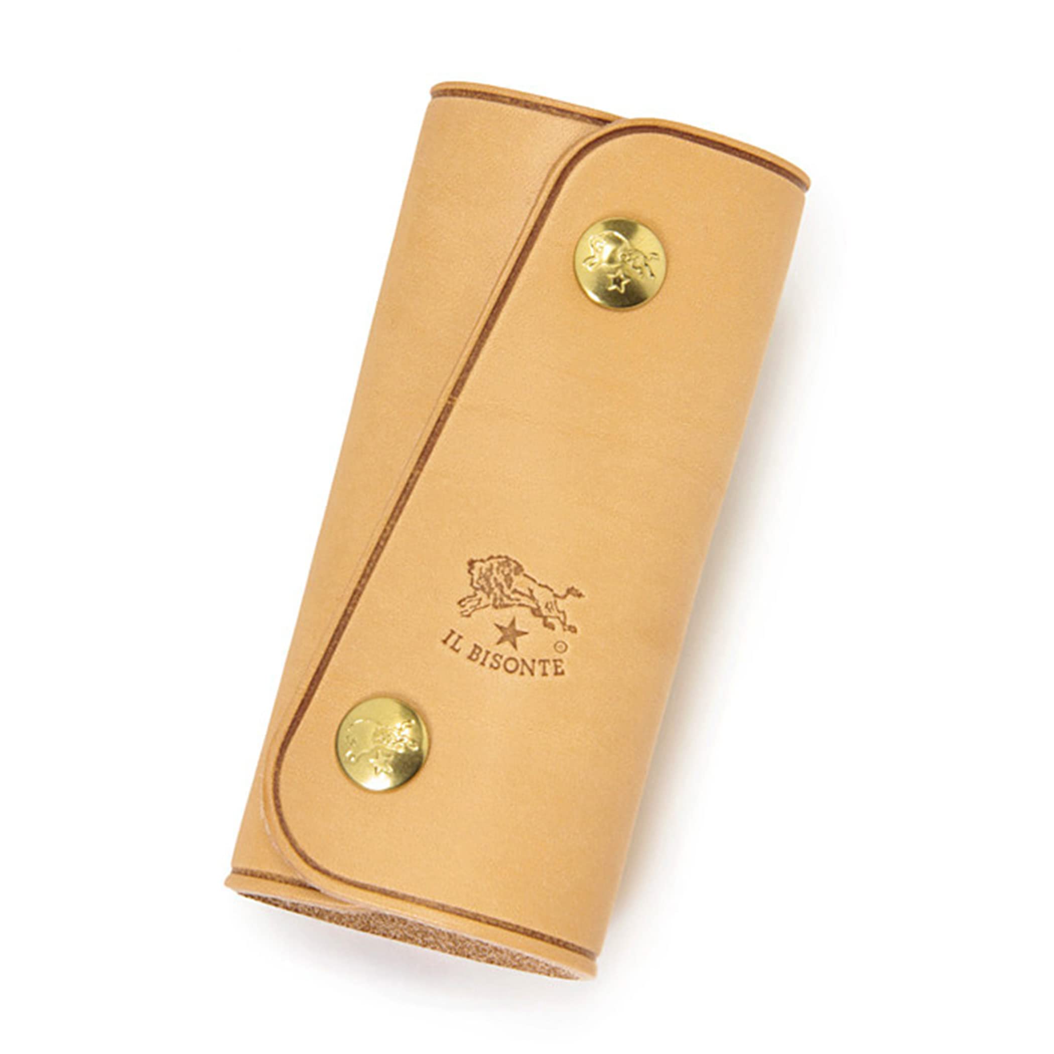 

Key Case Leather Genuine Leather Cowhide Unisex 11cm Natural Nume [IL BISONTE] Women s Men s Size