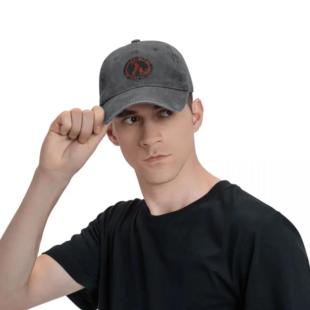 Fashion Half Life Lambda Baseball Cap Unisex Distressed Washed Snapback Cap Outdoor Activities Adjustable Caps Hat