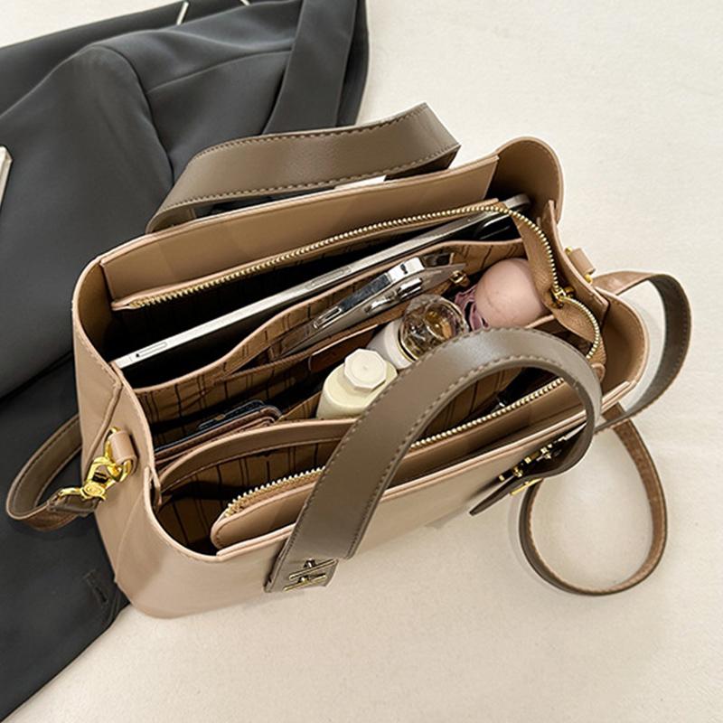 Genuine leather bags for women Solid color Tote Messenger Bag Luxury Shoulder Designer Bag Women's Fashion Bags