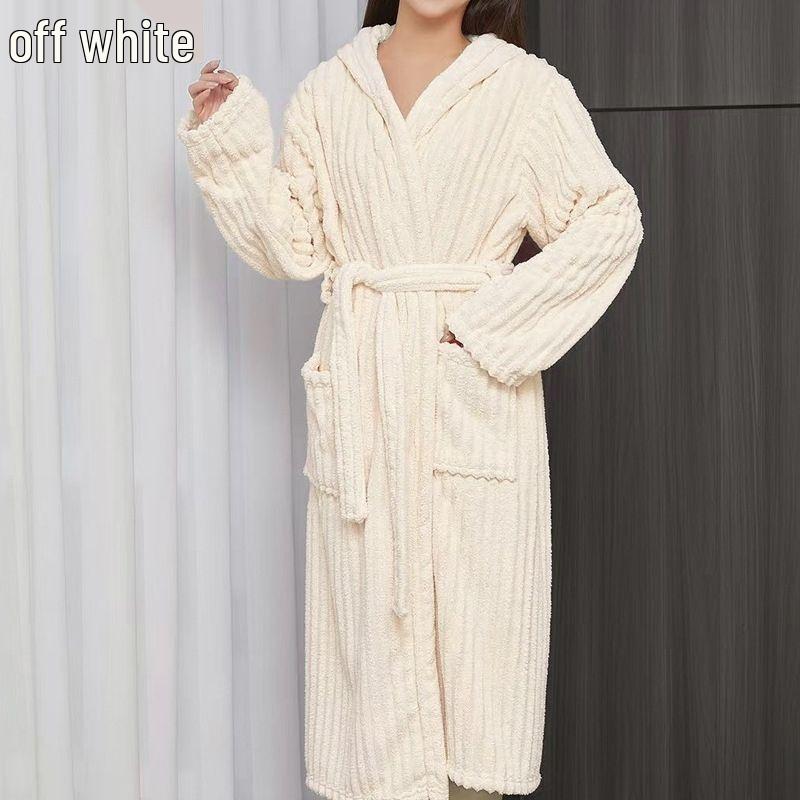 Unisex Pocket Hooded Bathrobe - Soft and Comfortable, Essential for Home