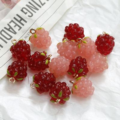 1Pc Resin 3D Fruit Charms Mini Grape Pendant For Diy Earring Bracelet Necklace Crafts Accessories Making Jewelry Findings