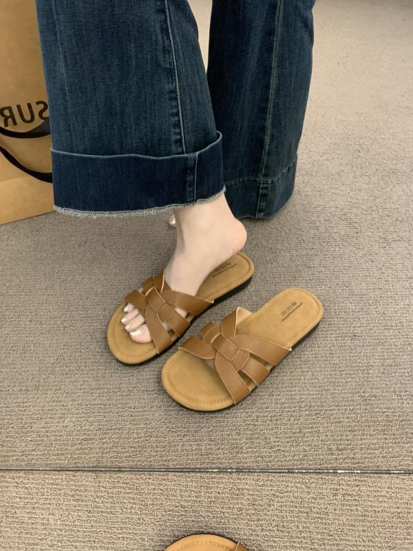 Fashion Shoes Slippers Flat Slides Slipers Women Summer Rubber 2025 Soft Concise  Shoes Women Slippers Summer Pantofle Slides Soft 2025