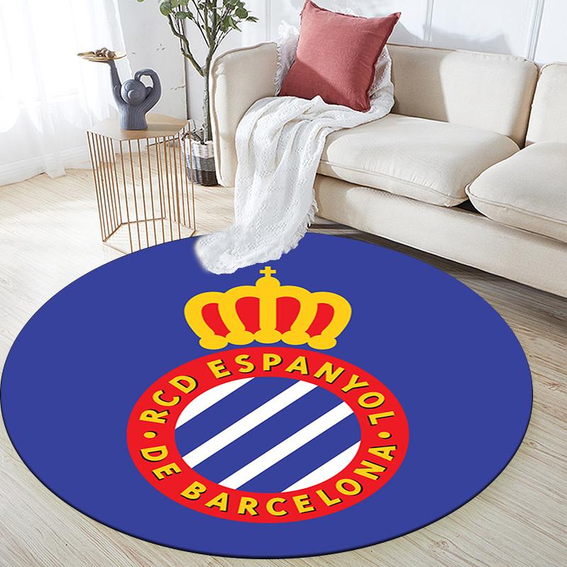 RCD Espanyol de Barcelona Round Area Rug Under Office Chairs Bedroom Living Room Home Decor