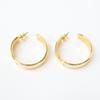 Hermes [Excellent Condition] Olympe Vaux Epsom Hoop Earring White goldUsed