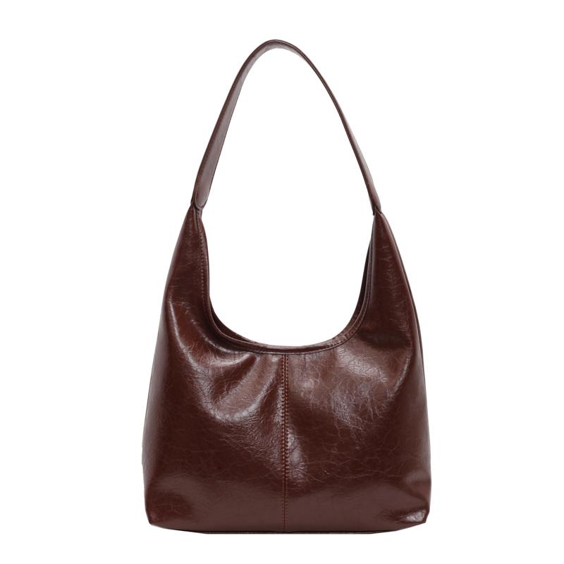 Two-Piece Bag Set Soft Leather Tote Bag Women's Retro Large Capacity Shoulder Bag Underarm Bag