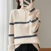 Women Sweater 100% Wool MODERN NEW SAGA Turtleneck Knit Pullover Turn-down Collar Thick Winter Jumpers Female Knit Tops