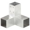 VidaXL Post Connector Y-Shape Galvanized Metal 71x71 Mm