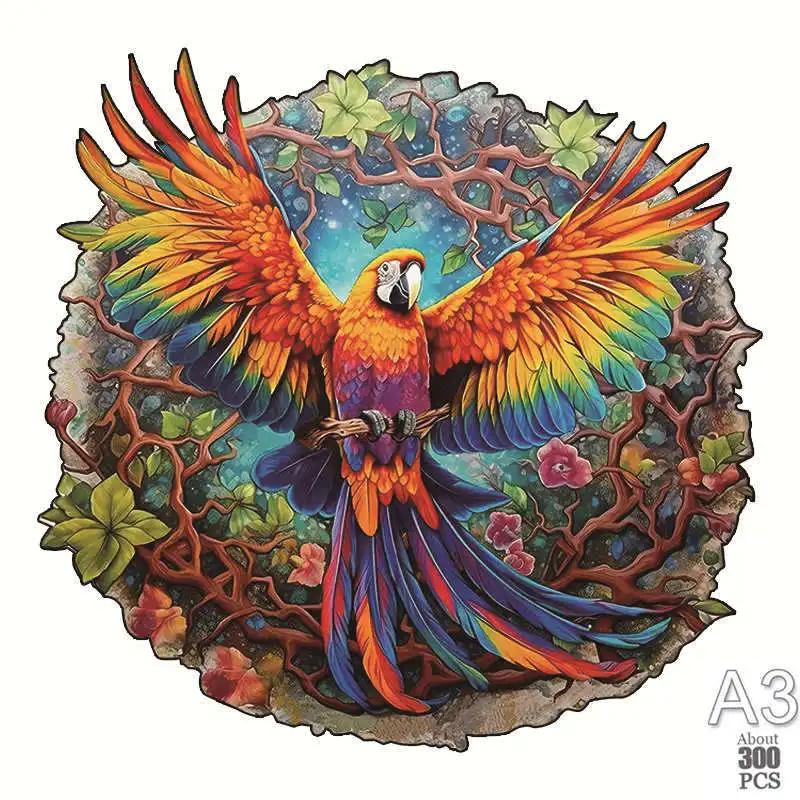 Unique Wooden Animal Jigsaw Puzzles Colorful Turtle 3D Puzzle Gift Fabulous Gift Interactive Toy for Adults Kid Educational