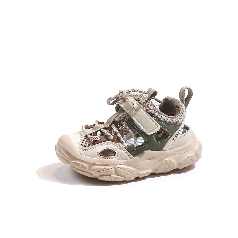 Children s Shoes Summer New Shoes for Girls Breathable Beach Shoes for Boys Baotou Sandals 26 хаки