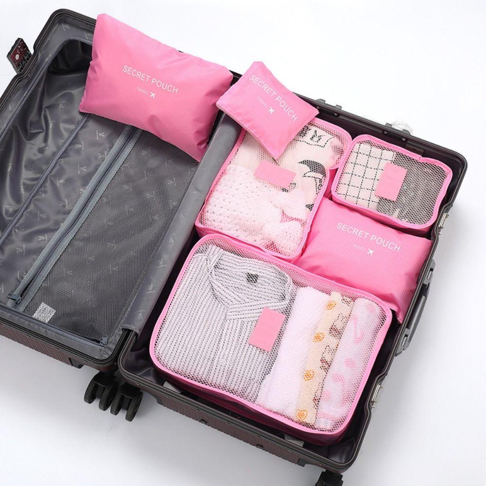 6Pcs/Set Space Saving Travel Storage Bag Set Large Capacity Luggage Storage Bags Set  Vacation