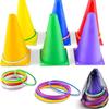 Children's Ring Toss Game: Sensory Training & Team Building Toy with Ice Cream Cone Design