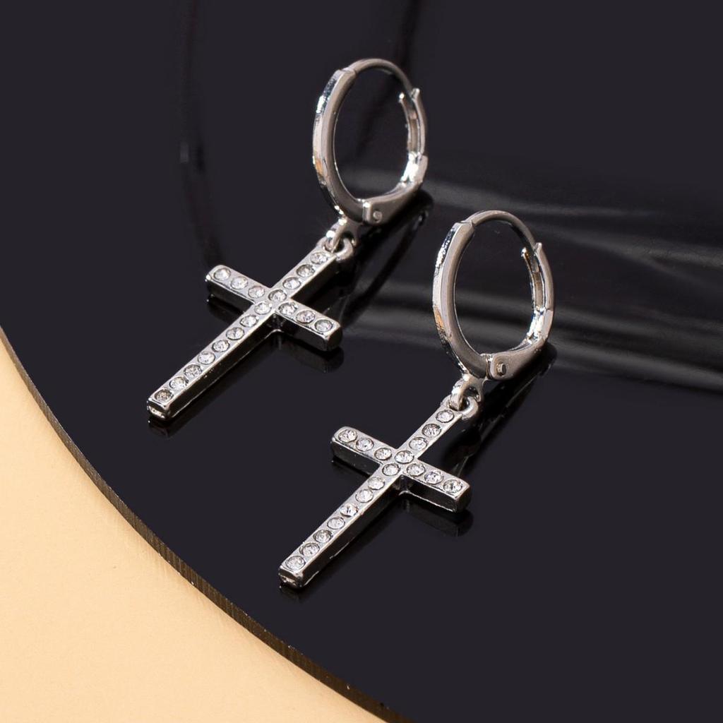 Best-Selling Women's Light Luxury Cross Pendant Drop Earrings