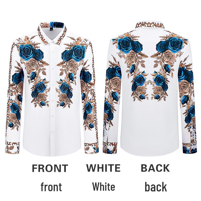 2025 European Style Men's Long Sleeve Spring Shirt - Seamless, Iron-Free
