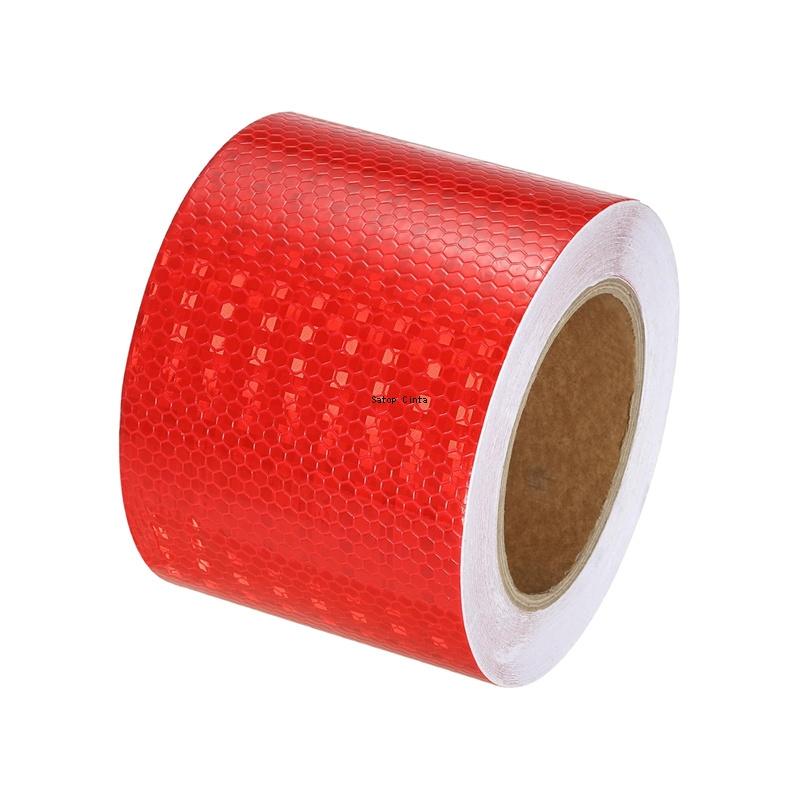 Waterproof Reflective Tape 4inch*16FT Shiny White Red Orange Yellow Adhesive Warning Reflector Safety Sticker For Motorcycle Car