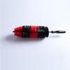 Capulo Red & Black Dual-Bristle Car Cleaning Brush Set