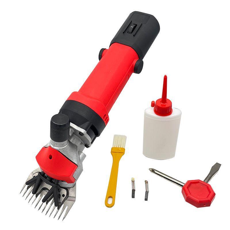 Professional electric sheep clipper with speed control, red