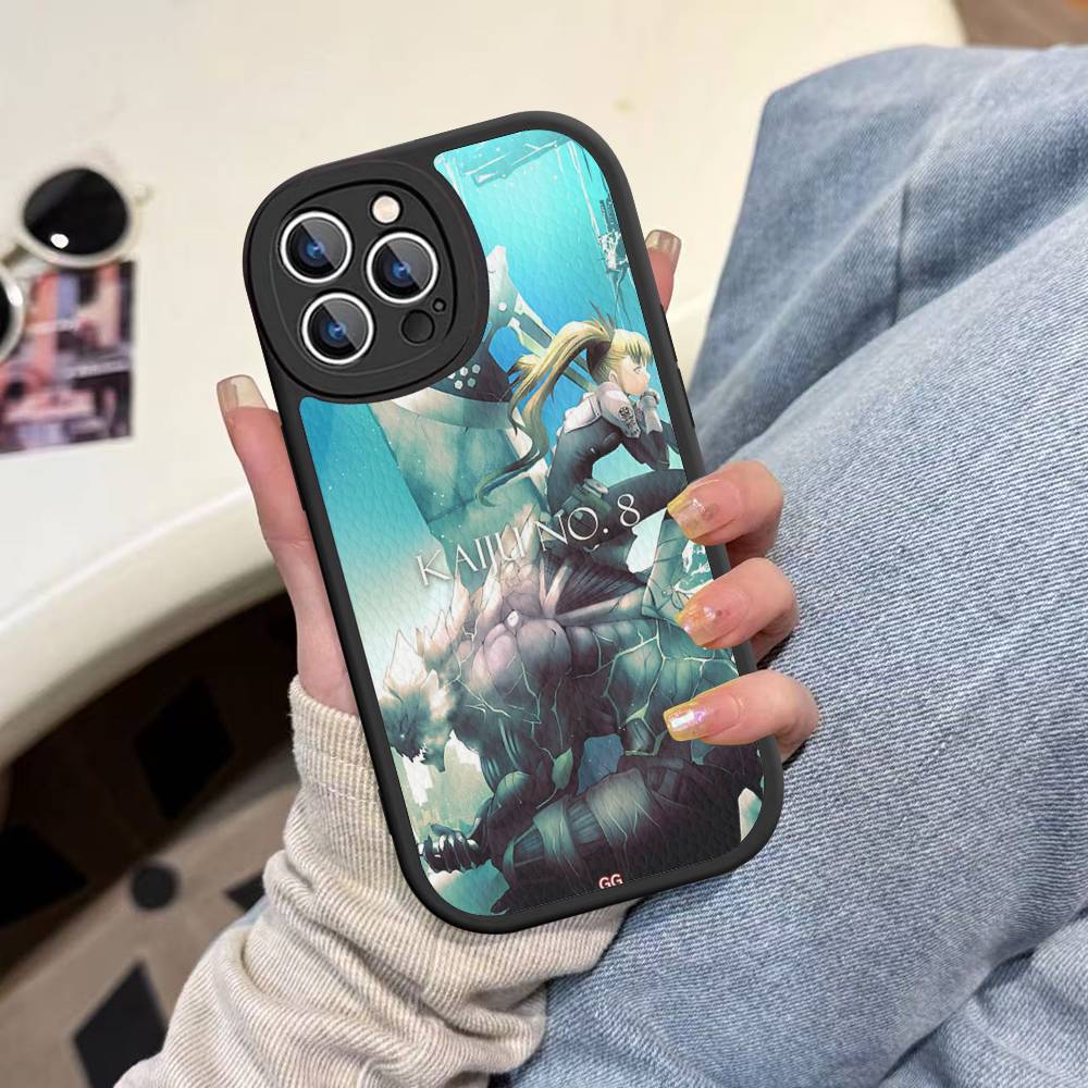 

Классический аниме K-kaiju No8 Кожаный чехол для телефона для iPhone 16 15 14 13 12 11 Pro Max Plus Ударопрочный чехол iPhone 16