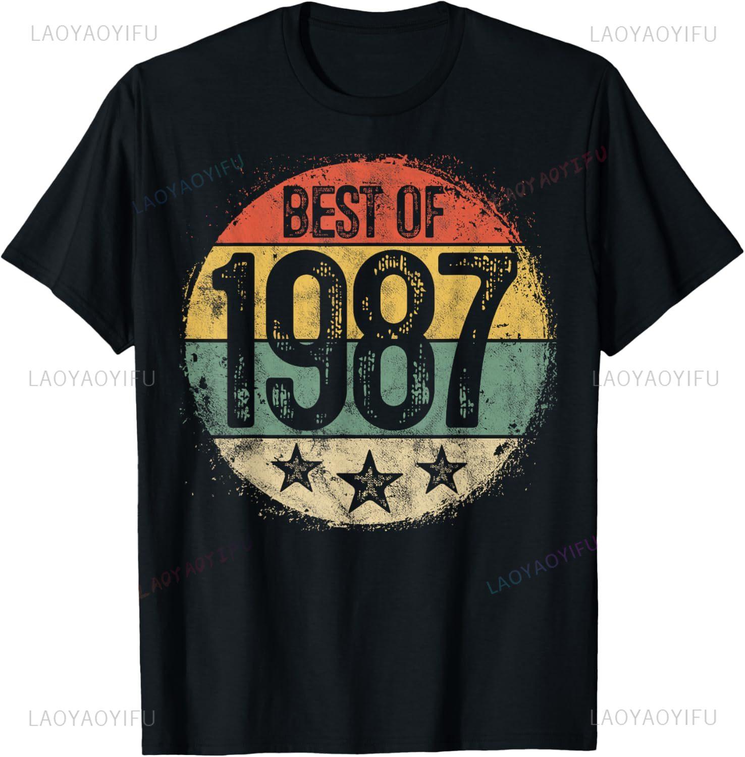 39 Years Old Vintage 1987 39th Women Birthday Wildflower TShirt Kawayi Unisexs Clothing Tops Couple Camisas Streetwear S
