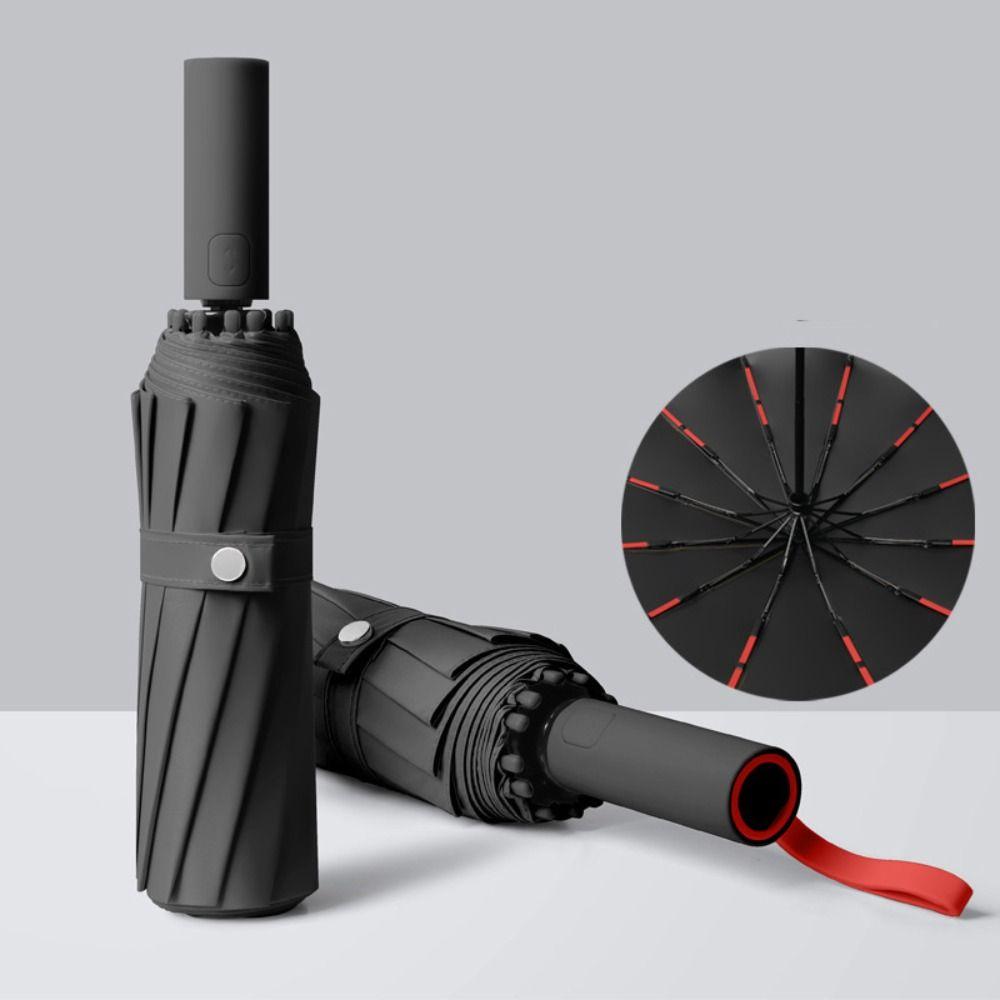 Verstärkter Automatischer Faltbarer Regenschirm Große Größe Sonnenschutzschirm UV-Schutz