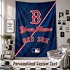 Wandbehang-Gobelin mit individuellem Namen & Text, Boston Red Sox Dekorativer Gobelin für das Schlafzimmer