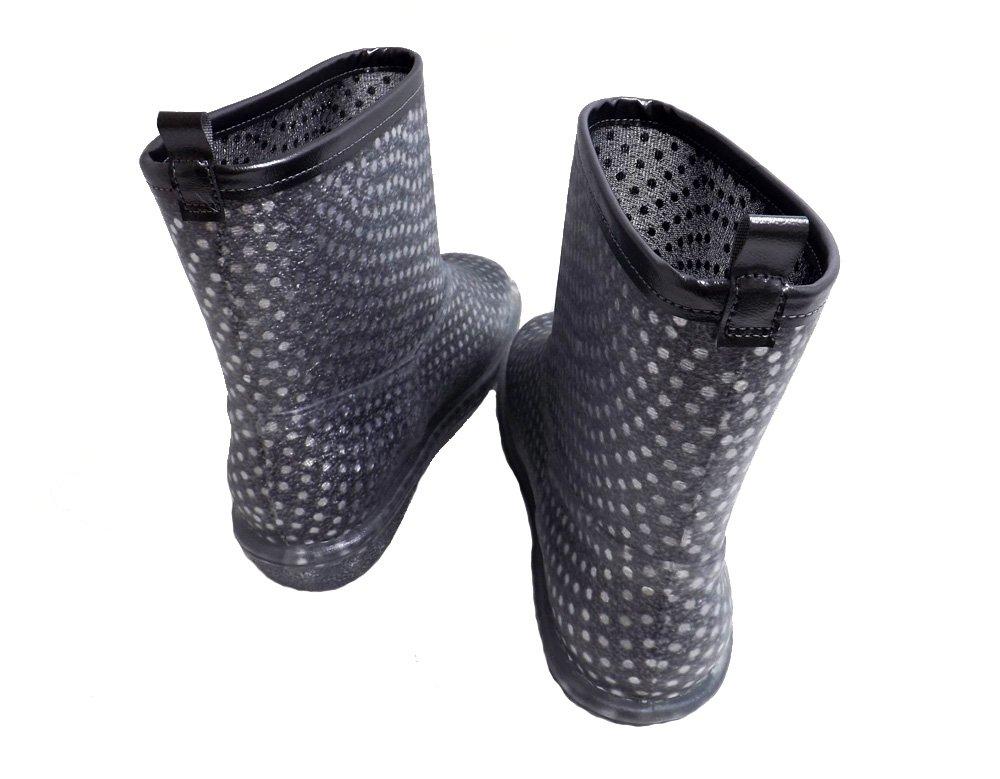 Krátké boty do deště Made in Japan Velikost flitrů [Nishibe Chemical] Dámské (S (22,0-22,5 cm), stříbrný)