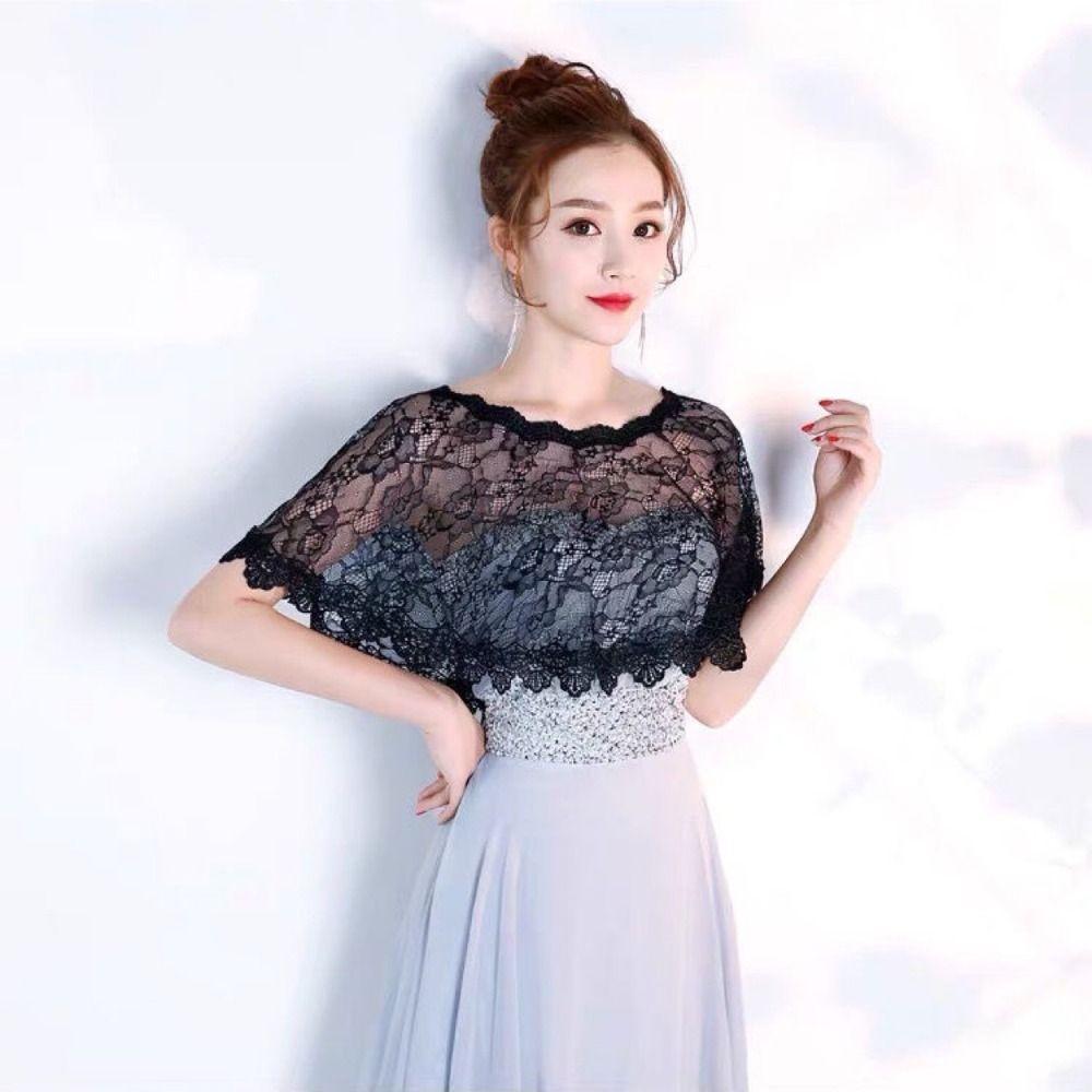 Retro Lace Cover Up Tops Elegant Lace Neckline Shirt Cover Fake Collar  Evening Party Costume