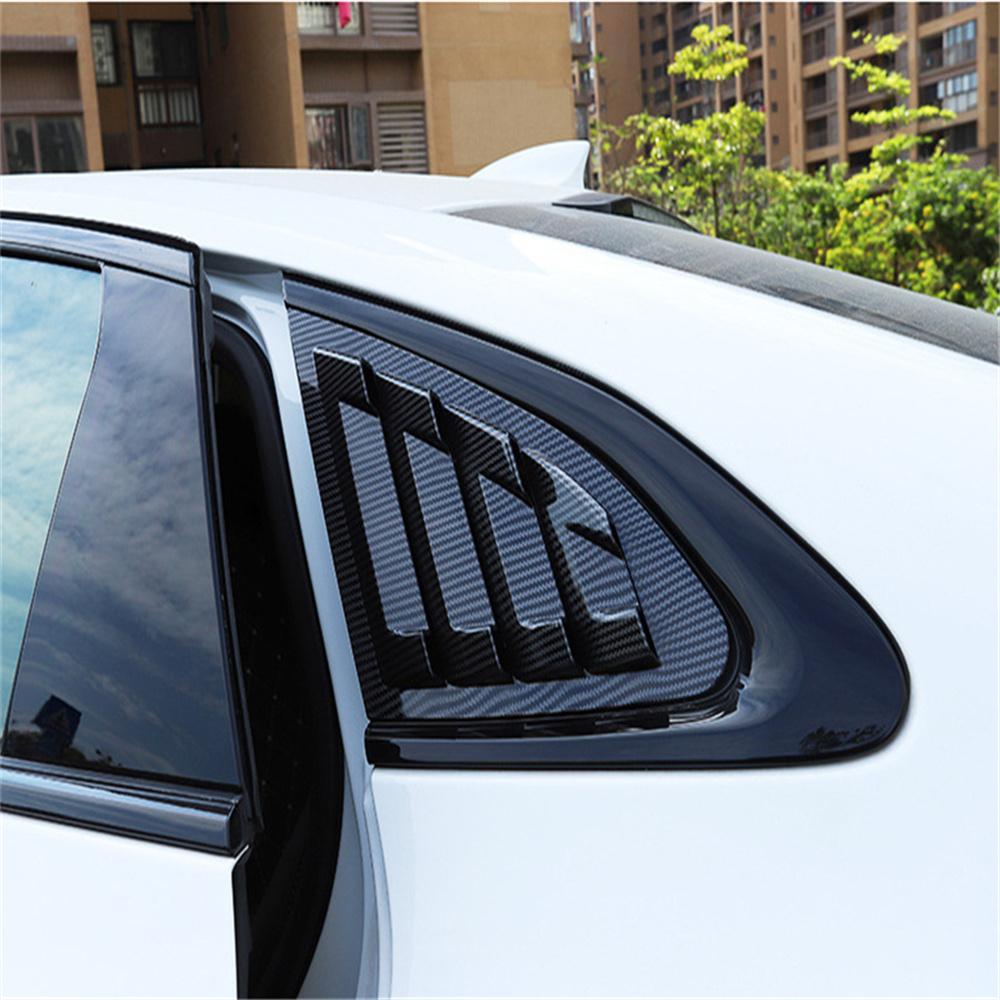 Side Window Louver Shutter Cover Carbon Fiber Abs For 16-20 Chevrolet Malibu Usa