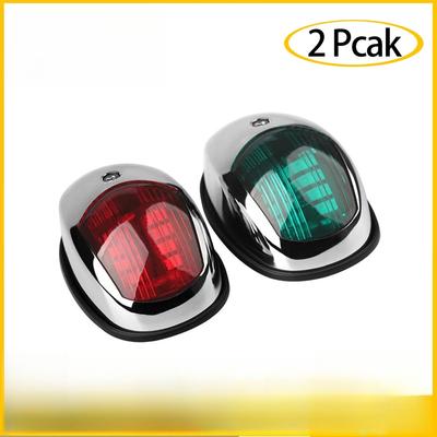 Yacht Navigation Light Waterproof LED Marine Sounding Light Navigation Light Red and Green Marine Light 12V 24V 2 PCS