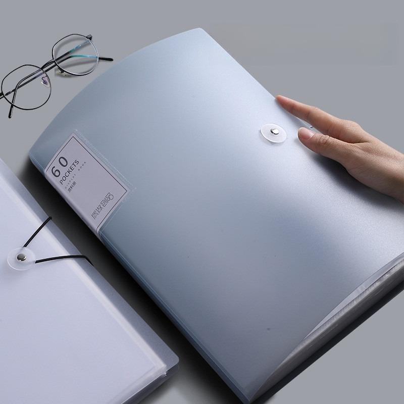 5Pcs Data Book A4 Transparent Insert Folder Picture Book Storage Folder, Multi-layer Large-capacity Classified Office Folder Holiday Gift Novelty St