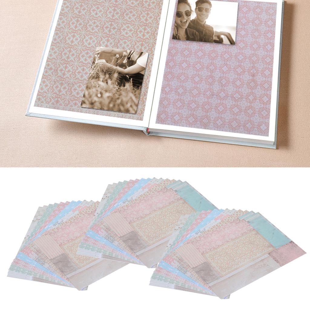Lot de 42 feuilles de papier de fond pour journal, album photo à motifs multiples, accessoires décoratifs rétro
