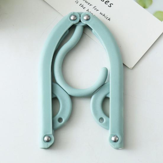 10Pcs Folding Clothes Rack Non-Slip Hangers Curved Groove Design Portable Compact Space-Saving Travel Hangers