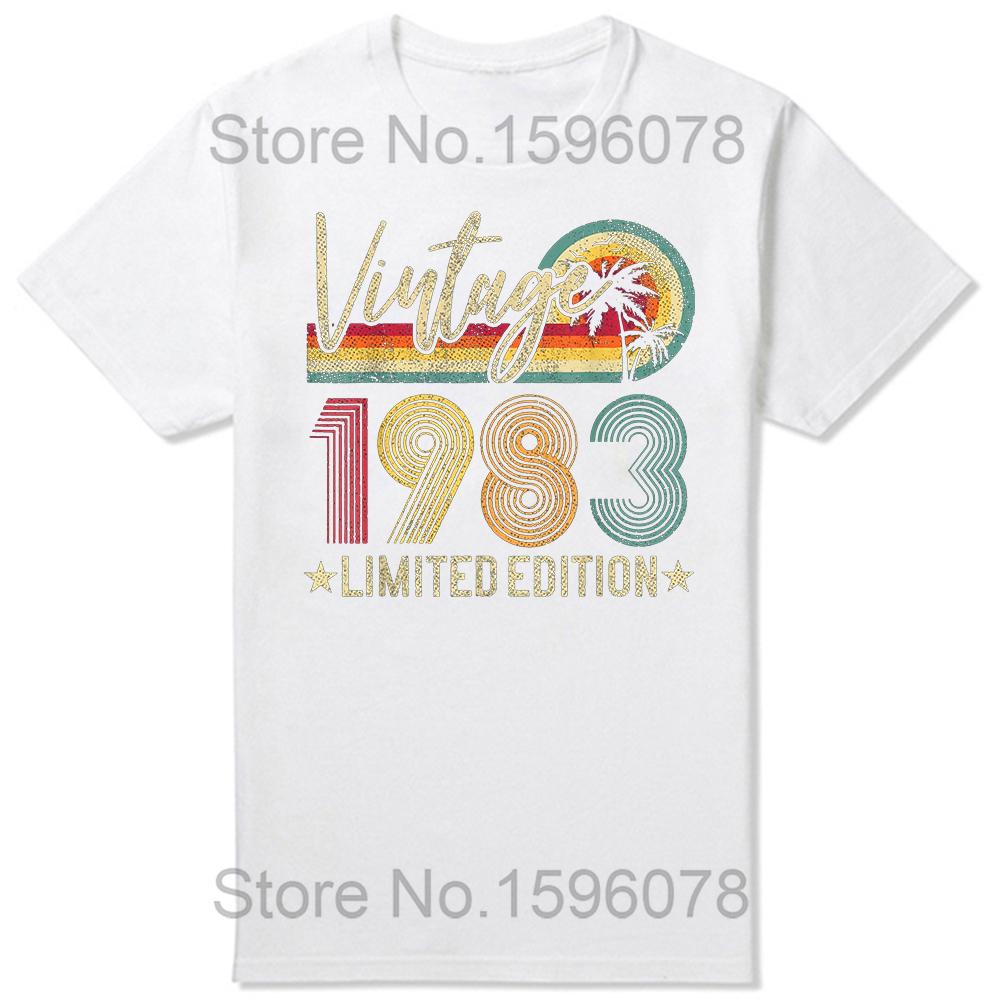 Made In 1983 Limited Edition Birthday Gift T-Shirt for Men Cotton T Shirts 41 Years Old Short Sleeve Tee Shirt Gift Idea Tops