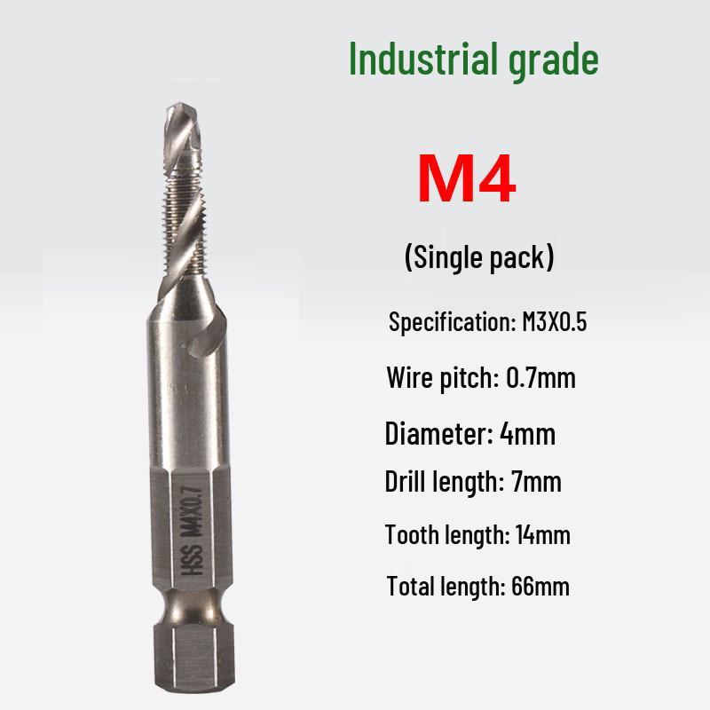 Multifunctional Hex Shank Spiral Tap and Drill Set for Electric Drills