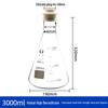 Heat-Resistant Thick Glass Triangular Flask with Silicone Stopper