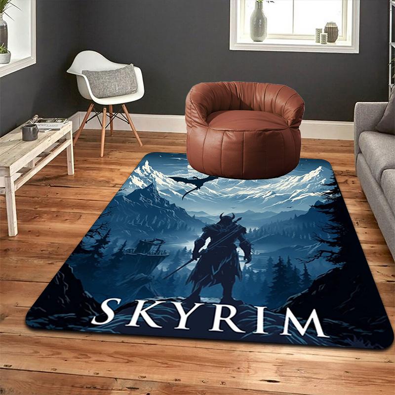 The Elder Scrolls Rug Floor Mat for Living Room or Bedroom Soft and Comfortable Carpet a Gift for Birthday and Holiday.
