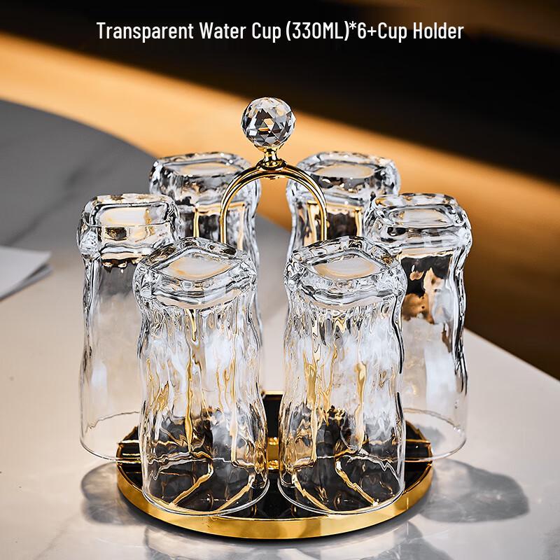 Набор стеклянных стаканов Haofeng с подставкой
