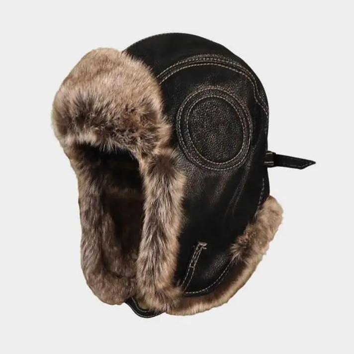 WTEMPO Men's Women's Winter Thickened Warm Bomber Hats Cold-proof Ear Protective Windproof Plush Pilot Hats