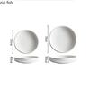 Circular Ceramic Dinner Plate Restaurant Salad Bowl Thick Soup Bowl Snack Plate Dessert Plate Pasta Plates Solid Color Tableware