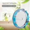 10 Inch Hand Held Tambourine Double Row Tambourine Drum Set Percussion Instrument Musical Educational Toy Instrument