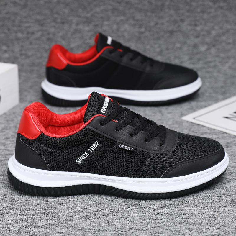 

Men s shoes summer new lace-up men s casual sports shoes fashionable breathable versatile mesh running shoes men 44