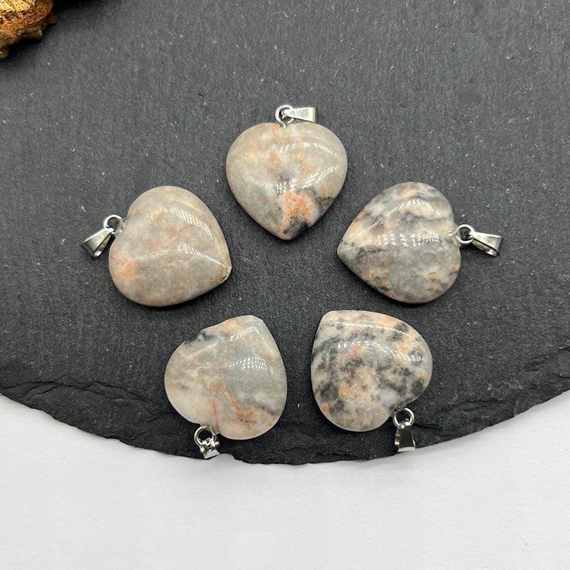 

Кулон в форме сердца 20 мм из натурального кристалла-самоцвета для DIY ожерелья