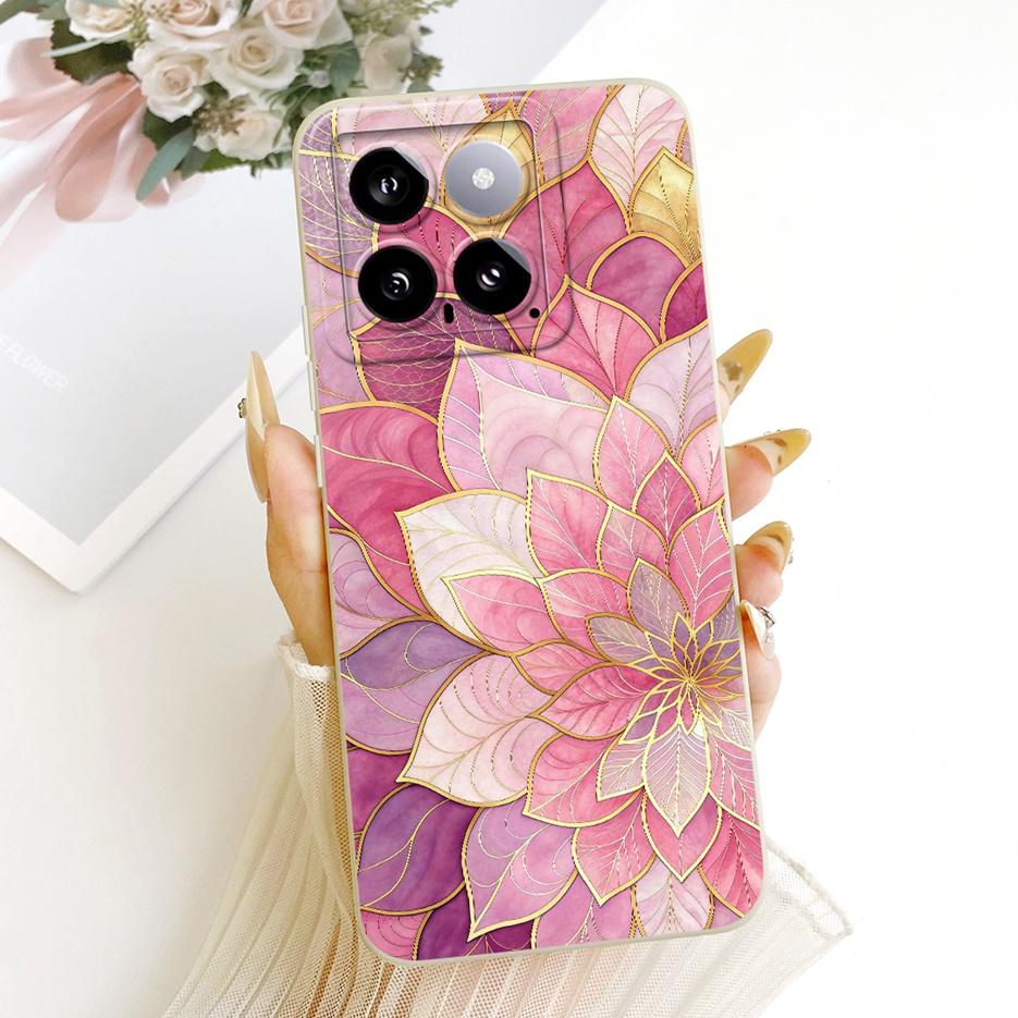 For Xiaomi Mi 14 Pro Case Cool Owl Dragon Painted Cover Soft Silicone Matte Phone Case For Xiaomi 14 Pro Mi14 5G Back Cover Bags