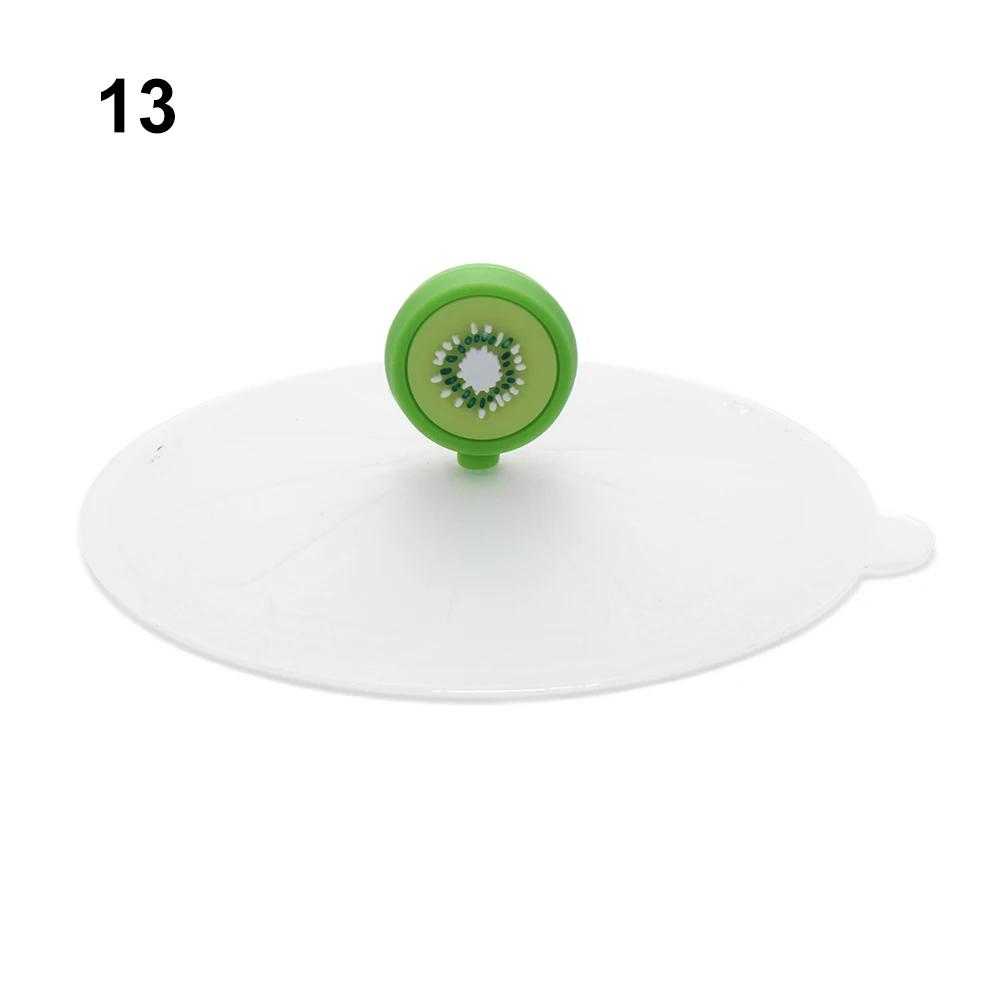 New Transparent Cartoon Cute Silicone Cup Cover Heat-resistant Leak Proof Sealed Lids Cap Dustproof Cup Cover