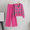 European & American Fashion Knit Wide-Leg Pants & Sweater Set - Women's Autumn Two-Piece
