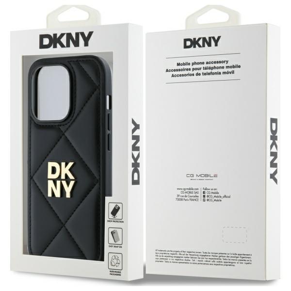 Dkny Dkhcp14Lpqdslk Iphone 14 Pro 6.1   Czarny/Black Quilted Stack Logo